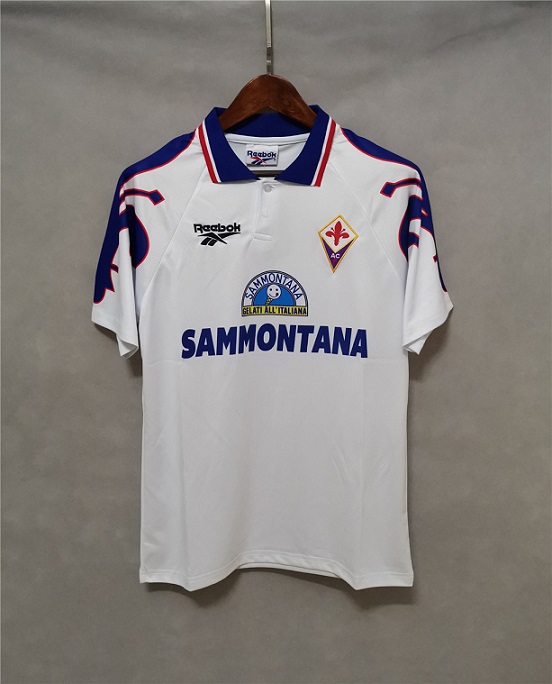 AAA Quality Fiorentina 95/96 Away White Soccer Jersey